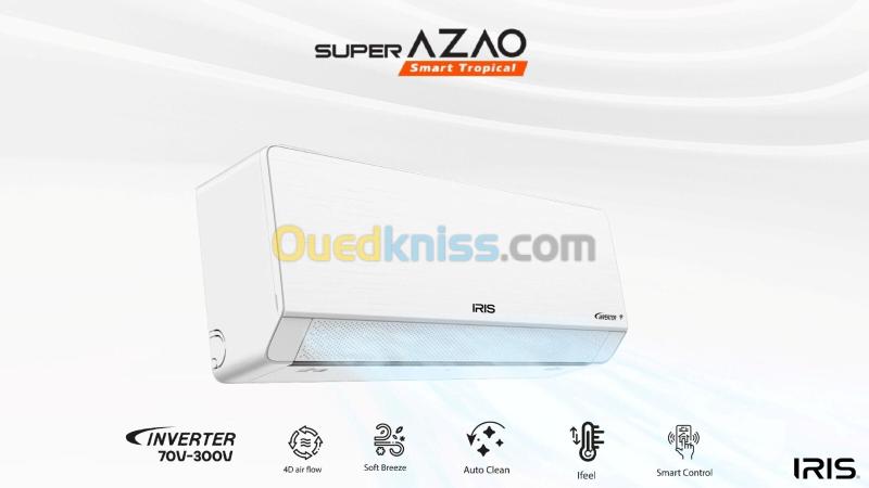 CLIMATISEUR IRIS SUPER AZAO+ PRO SMART WIFI 36000 BTU SUPER TROPICAL INVERTER T3 2025 BLANC 23