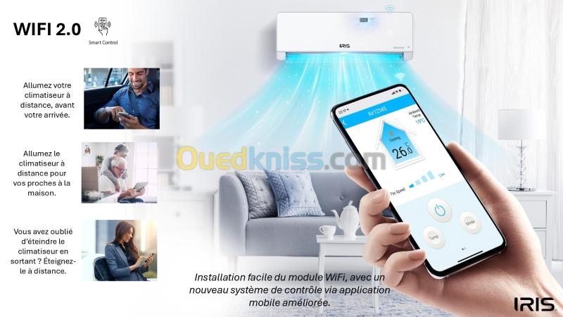 CLIMATISEUR IRIS SUPER AZAO+ PRO SMART WIFI 24000 BTU SUPER TROPICAL INVERTER T3 2025 BLANC 4