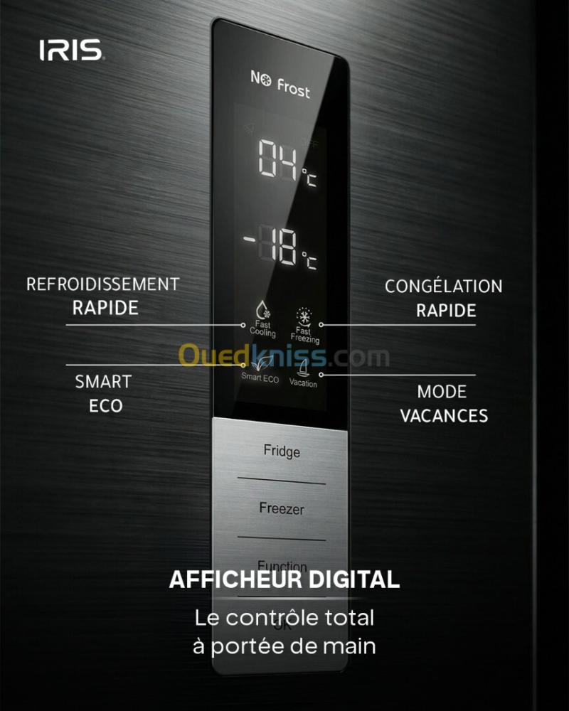 REFRIGERATUER IRIS IR-CN410 NO-FROST COMBINÉ INOX 17