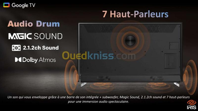 GAMING TV IRIS QLED Q7700 PRO GOOGLE TV UHD 4K 144Hz Matte (86"/100") 15