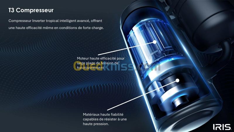 CLIMATISEUR IRIS SUPER AZAO+ PRO SMART WIFI 36000 BTU SUPER TROPICAL INVERTER T3 2025 BLANC 6
