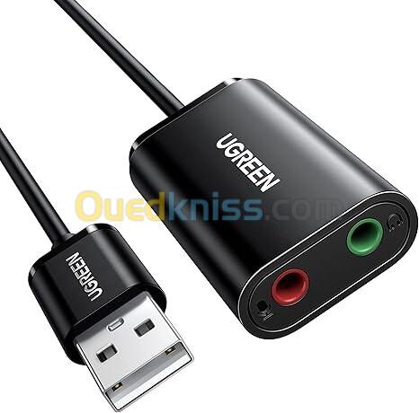 UGREEN Adaptateur audio externe USB 2.0 (noir)  US205