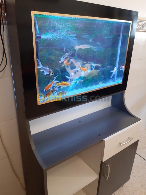  Aquarium plasma avec meuble d'origine 
