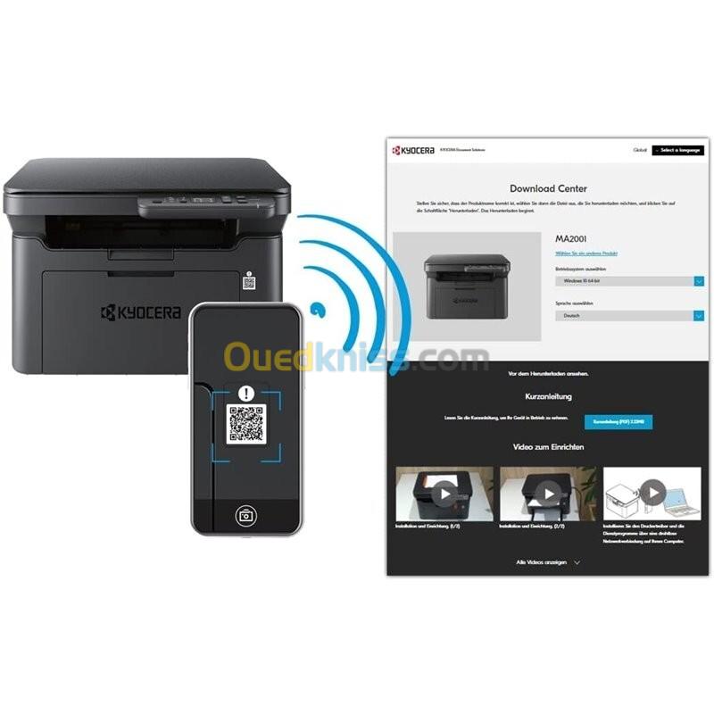 imprimante Multifonction Laser Monochrome Kyocera MA2001 3 en 1 4
