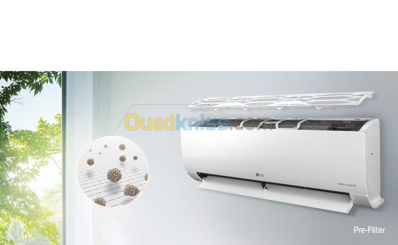 LG DUAL COOL 24000 BTU Climatiseur T3 tropicalisé DUAL Inverter Silencieux & Wifi 7