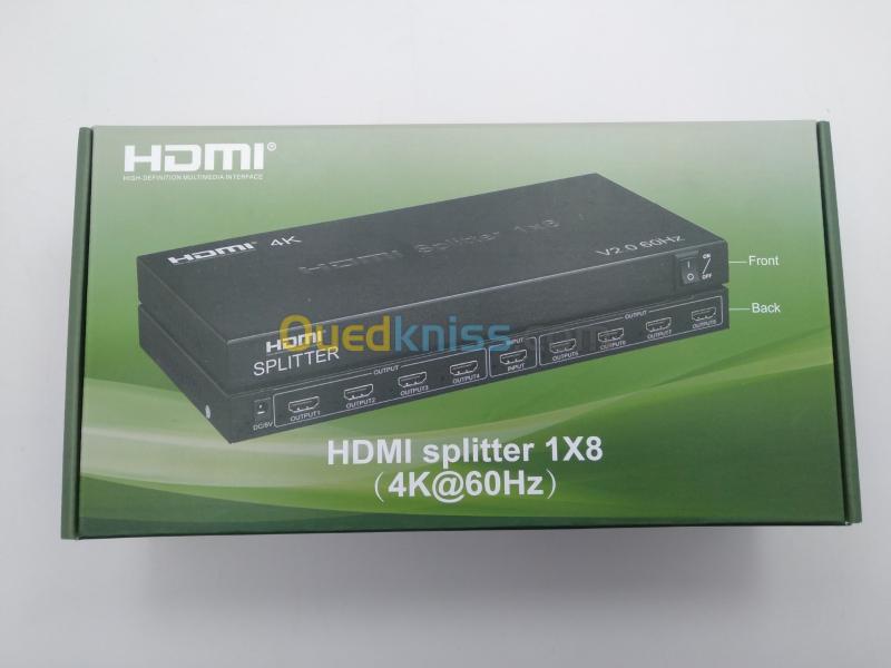  HDMI Splitter 4K Ultra HD 2 & 8 Sorties 60 Hrz