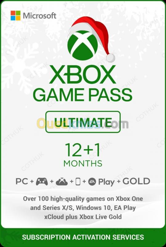  Xbox Game Pass Ultimate avec 470 Jeux pour 12 mois avec une plus