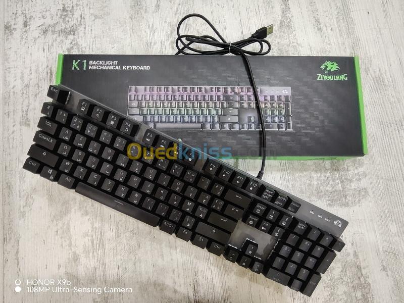 Clavier mécanique Gaming ZIYOULANG K1 AZERTY 6500 DA