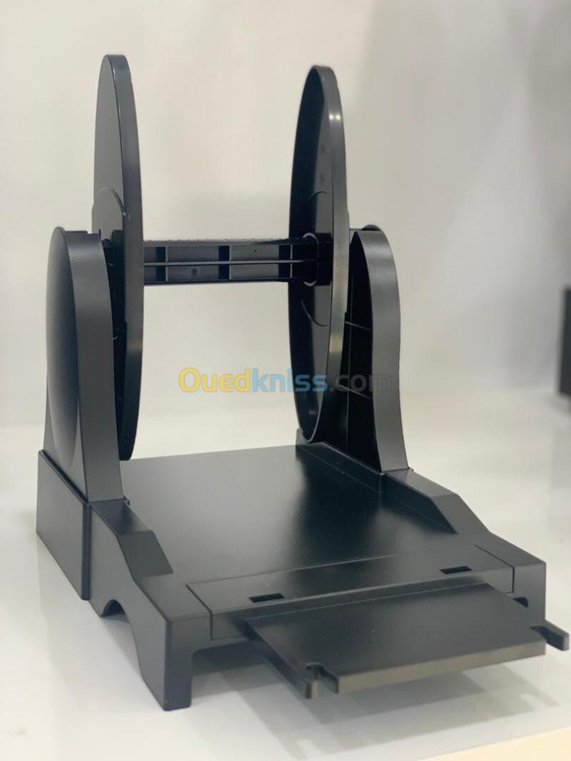 Support universel de rouleau bobine d'étiquettes pour imprimante thermique noir 2