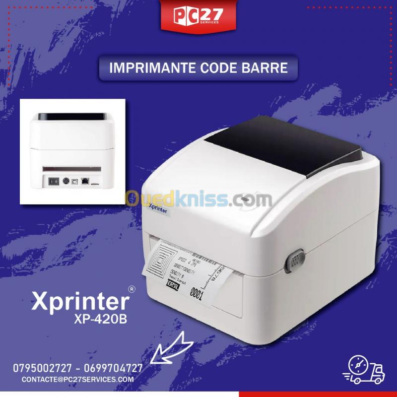  IMPRIMANTE CODE BARRE XPRINTER XP-420B(108MM) USB+LAN