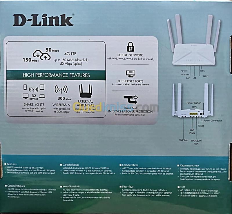 MODEM ROUTER 4G LTE DUAL SIM DWR-M922 D-LINK Ref : 1044 3