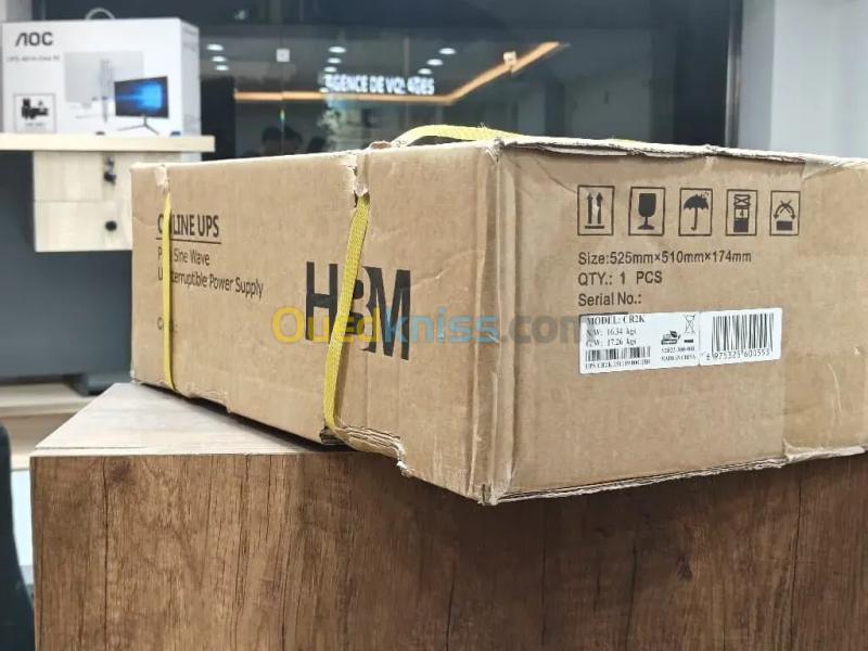 ONDULEUR ON-LINE DOUBLE CONVERSION 2KVA RACKABLE AVEC AFFICHEUR HBM Ref : 4528 3