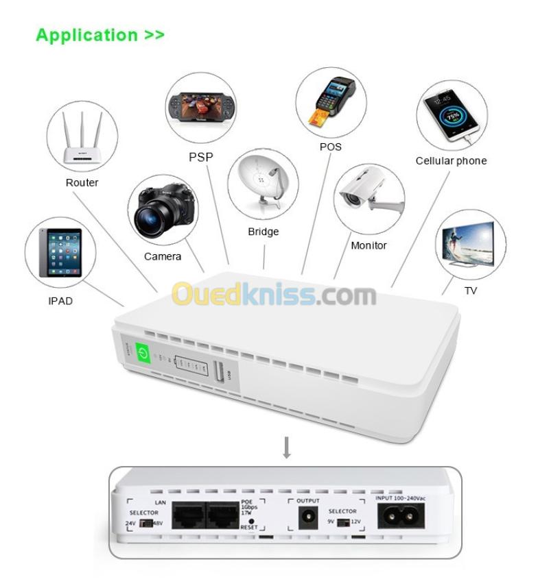 ONDULEUR MINI UPS SKE- POE 830P 20.000MAH Ref: 7130