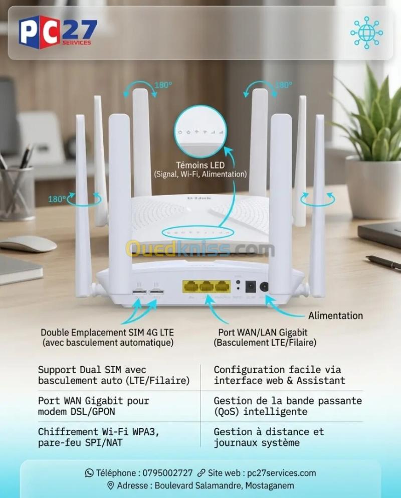 MODEM ROUTER 4G LTE DUAL SIM DWR-M922 D-LINK Ref : 1044 4
