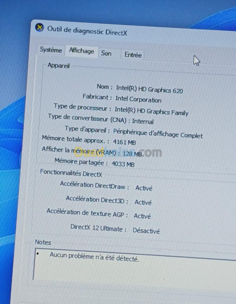Acer Extensa 215-51k I3 7020U RAM 8GB 15.6 POUCE 11