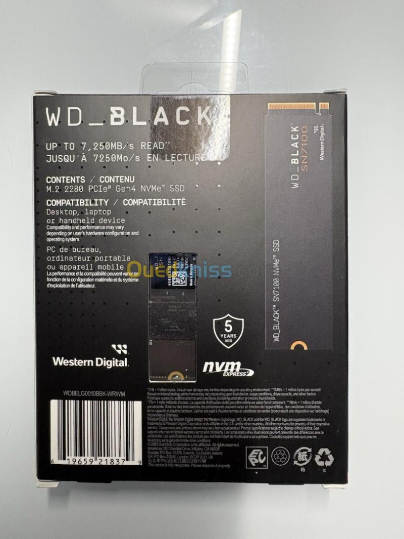 WD Black SN7100 PCIe Gen 4 NVMe SSD 1TB -- PROMOTION 2
