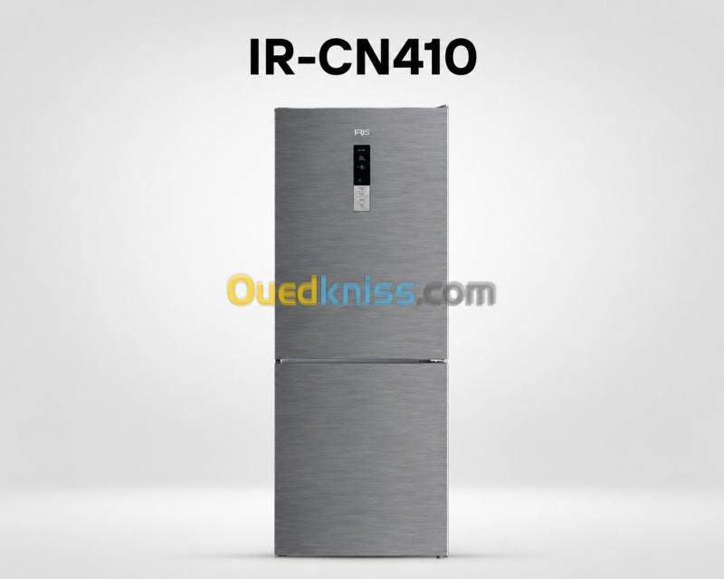 RÉFRIGÉRATEUR IRIS NO FROST COMBINÉ 410 L INOX