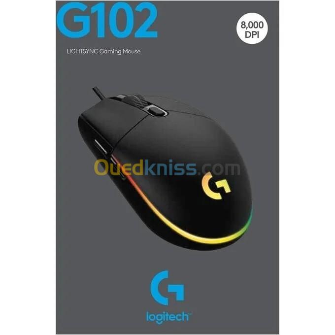 SOURIS LOGITECH G102  GAMING FILAIRE   NOIR ORIGINAL