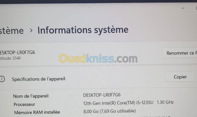 DELL LATITUDE 3540 2024 15.6 FHD | INTEL 12EME GENERATION CORE I5 1235U | 8GB RAM | 512GB M2 SSD 21