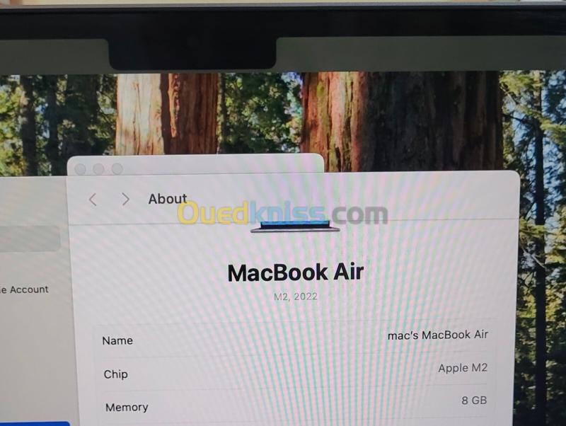 MacBook Air M2 2023 | PUCE M2 8 CPU | GPU 10 COEURS | 8GB RAM | 256GB SSD | CYCLES 61 18