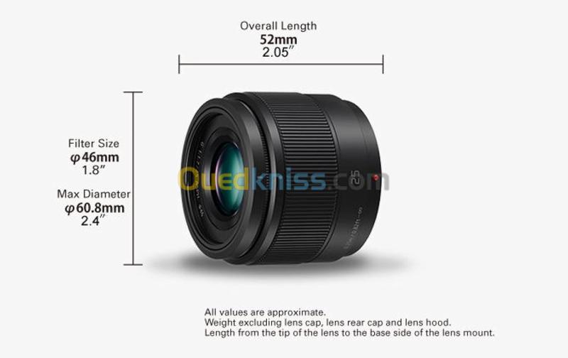 Panasonic Lumix G 25 mm f/1.7 ASPH H-H025 - Focale Fixe - Monture Micro 4/3 5