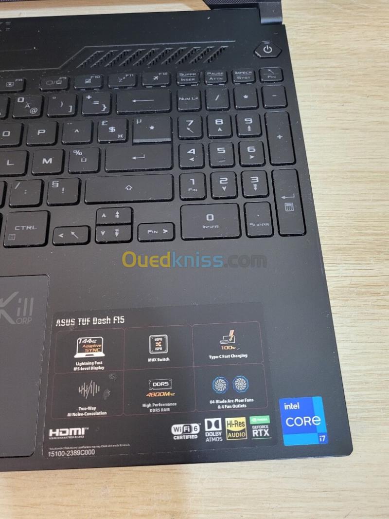 GAMING ASUS TUF DASH 144Hz | CORE i7-12650H | NVIDIA RTX 3050 Ti 4GB | 16GB RAM | 512GB NVMe SSD 32
