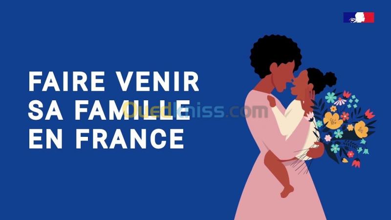 TRAITEMENT DE DOSSIER VISA REGROUPEMENT FAMILIAL FRANCE فيزا لم الشمل فرنسا