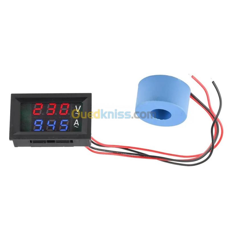  Voltmètre numérique AC 50-500V, 100a, + ampèremètre arduino