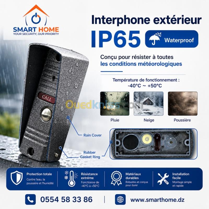 Moniteur visiophone 1080P 7 pouces avec déverrouillage RFID 4