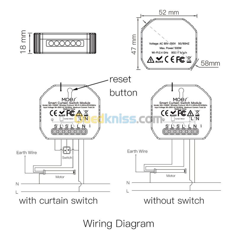 Module Interrupteur Intelligent Smart Switch 6