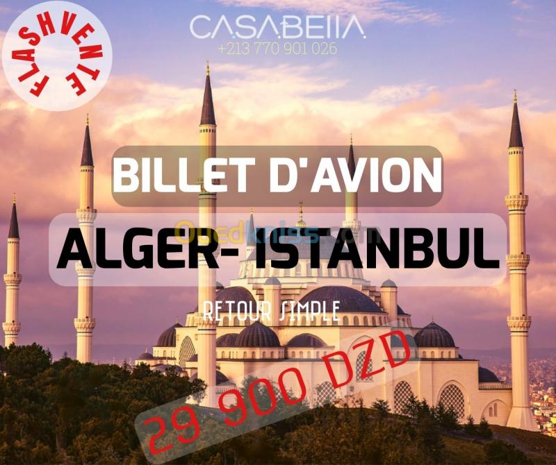  Billet d'avion Alger-istanbul