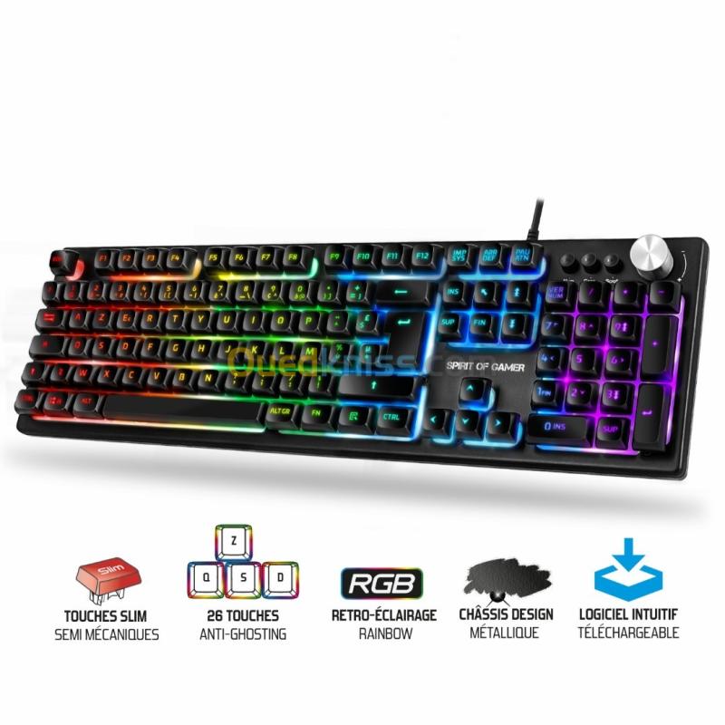 Be Mix - Clavier Gamer - 3 Fonctions - Fonction Anti - Ghosting - Rétro