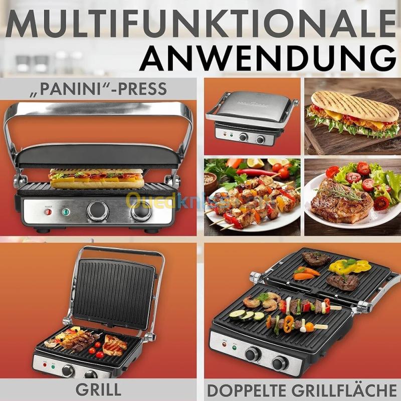 Panineuse Grille-viande Électrique 2000W En Inox Proficook PC-KG1264 6