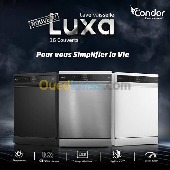Promotion lave vaisselle condor luxa 16 couverts inox et noir