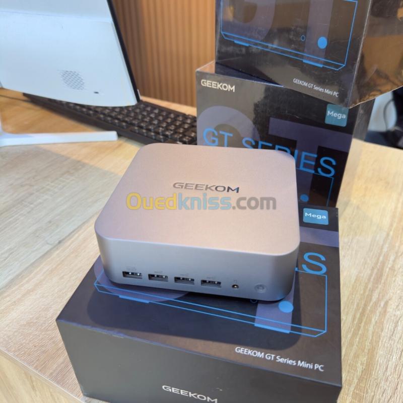 GEEKOM GT1 Mega AI Mini PC with 14th Gen Intel Ultra 9 185H, 16GB DDR5(Up to 96GB), 1TB NVMe SSD, Windows 11 Pro, Intel Arc GPU/Dual 2.5G LAN/WiFi 7 2
