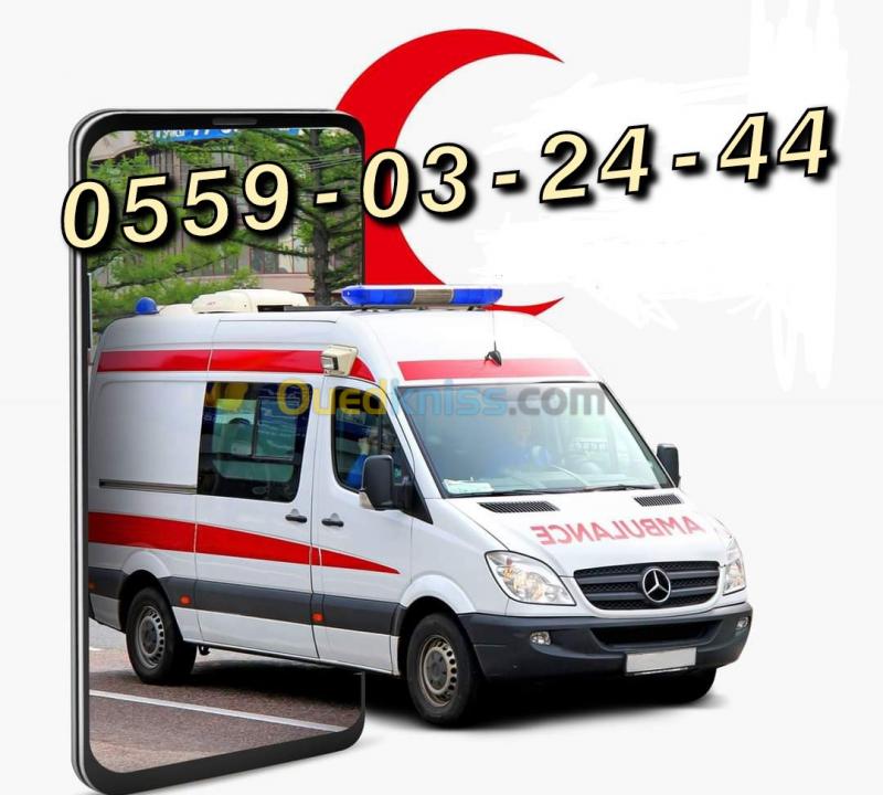  Service ambulance 24h-7/7(سيارة اسعاف لنقل المرضى و الجنائز)