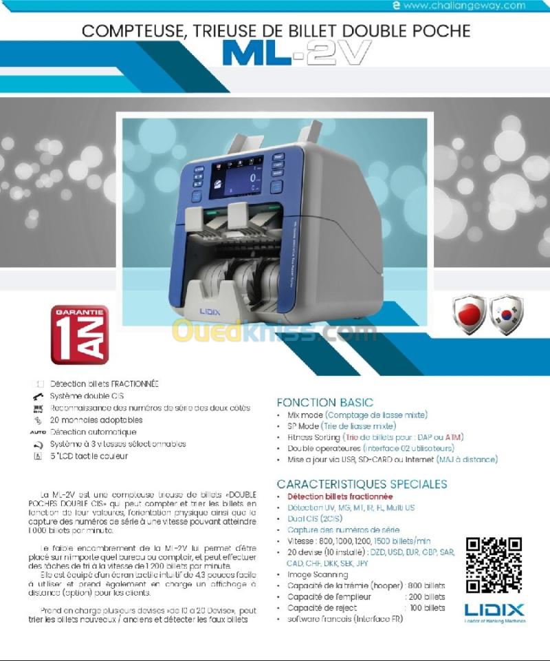 COMPTEUSE DE BILLETS LIDIX ML.2V 2
