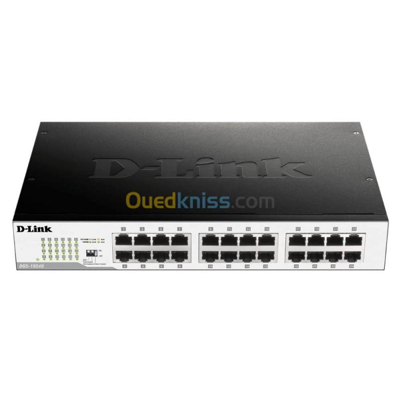  D-Link Commutateur de bureau Fast Ethernet 24 ports DES-1024D