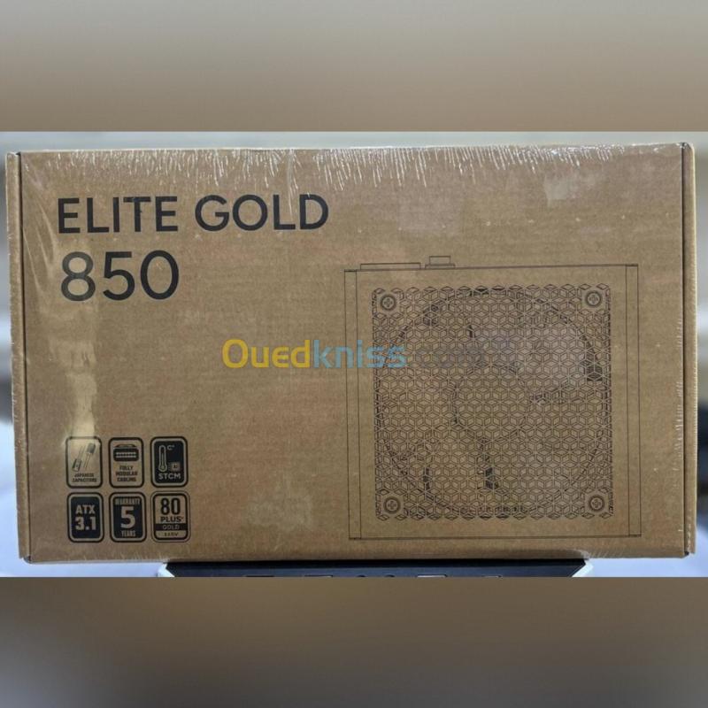 COOLER MASTER ELITE GOLD 850W - ALIMENTATION PC 850W - 80 PLUS GOLD - ATX 3.1 - PCIe 5.1 - FULL MODULAIRE - 12V-2x6 - VENTILATEUR 120 MM