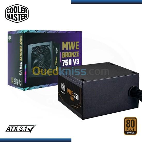 COOLER MASTER MWE BRONZE 750W V3 - ALIMENTATION 80 PLUS BRONZE - 230 V - ATX 3.1 - DC TO DC - NOIR 6