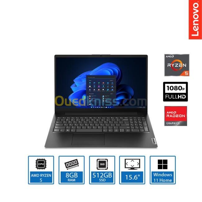 LENOVO V15 G4 AMN - RYZEN 5 7520U - 8GO - 512GO SSD - 15.6" fHD - TYPE-C - AMD RADEON - BLACK 3