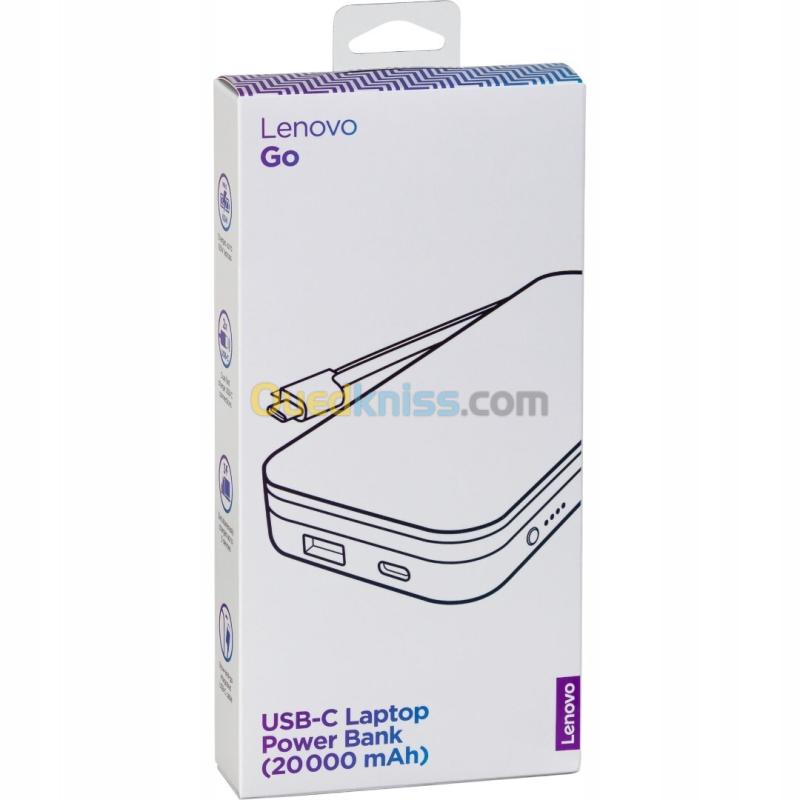 LENOVO GO POWER BANK PORTABLE 20000 MAH - USB-C 65 W  - 3 APPAREILS - SMARTPHONES & LAPTOP - SUPER FAST 2