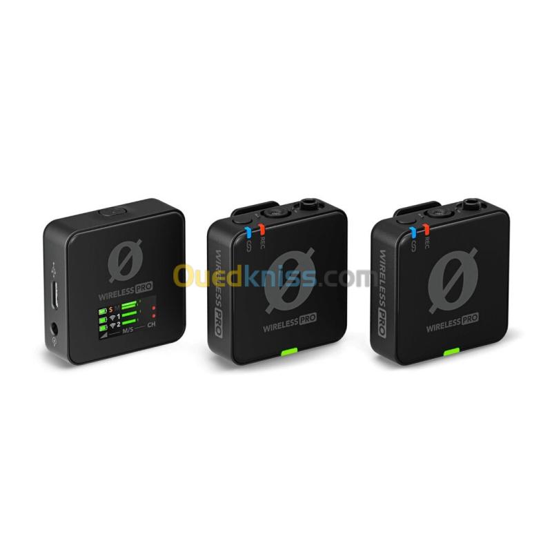 RODE WIRELESS PRO - MICROPHONE SANS FIL - ULTRA-COMPACT - 2TX + 1RX  - 3,5mm - PHONES & CAMERA 2