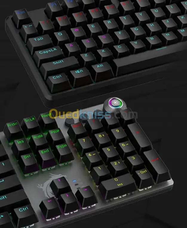 MSI VIGOR GK50Z V2 - CLAVIER GAMING MÉCANIQUE - BLUE SWITCHES - RGB - 100% AZERTY - NOIR - BLACK 2