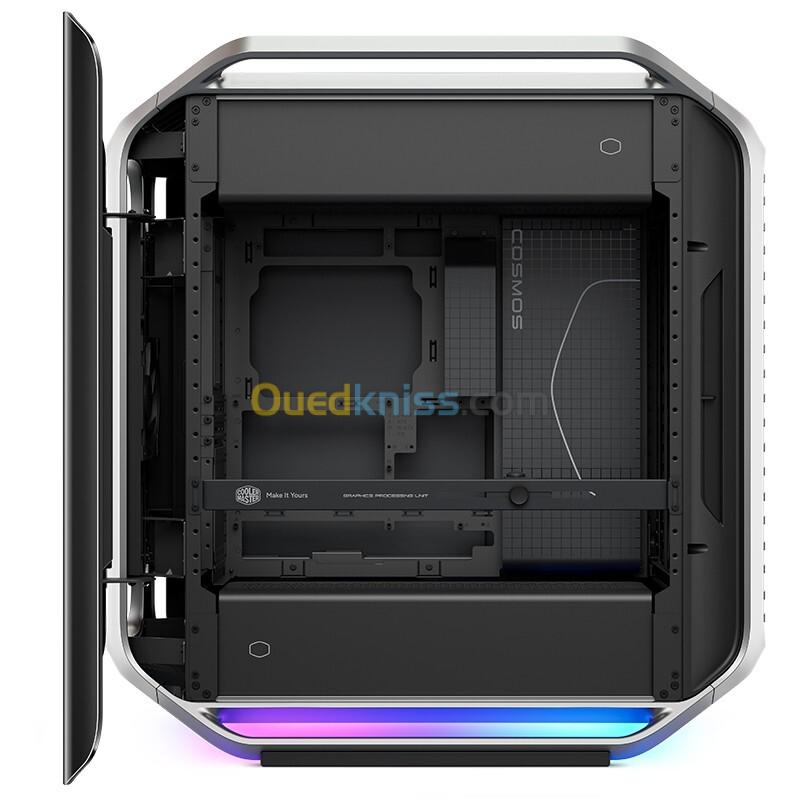 COOLER MASTER COSMOS ALPHA - BOITIER PC GAMING - BIG TOWER - E-ATX - RGB - VERRE TREMPE - SUPPORT COULISSANT - ARGENT BLACK 4