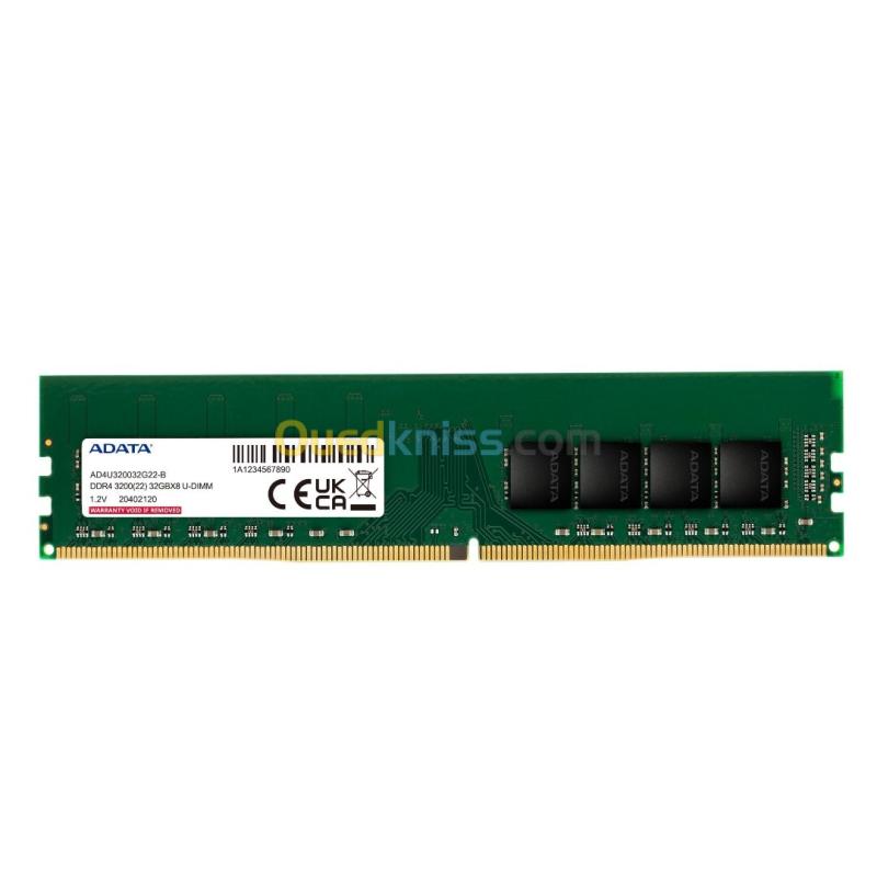 RAM ADATA 16GB DDR4 DESKTOP - UDIMM 3200MHZ - INTEL & AMD - CAS 1.2V - 288-PIN DIMM 2