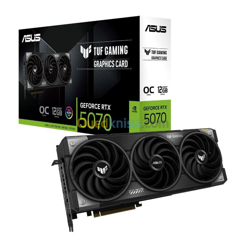 ASUS TUF GAMING GEFORCE RTX 5070 OC- 12GB GDDR7 - 192-BIT - PCI EXPRESS 5.0 - 2X HDMI 2.1B - 3X DISPLAYPORT 2.1B - DLSS 4 - BLACK