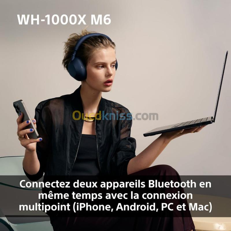 SONY WH-1000XM6 Casque sans-Fil Bluetooth à réduction de Bruit, Son Hi-Res Unique, 30h Autonomie 14