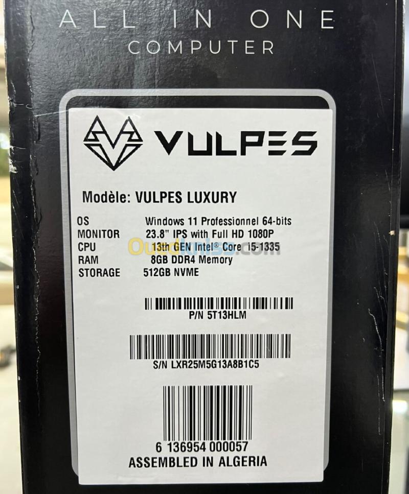 VULPES LUXURY ALL IN ONE - INTEL CORE I5-7400 - 8GB - 512GB NVMe - 24" FHD 1080 - WIN 11 - SILVER 3
