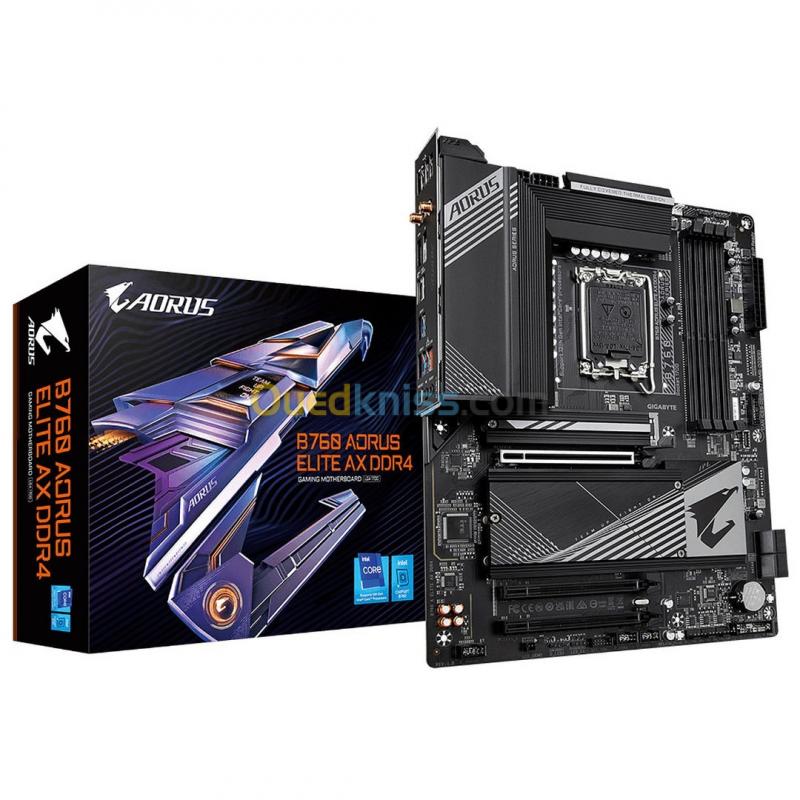  Gigabyte B760 AORUS ELITE AX DDR4  ATX Socket 1700 Intel - M.2 PCIe 4.0 - USB 3.1 
